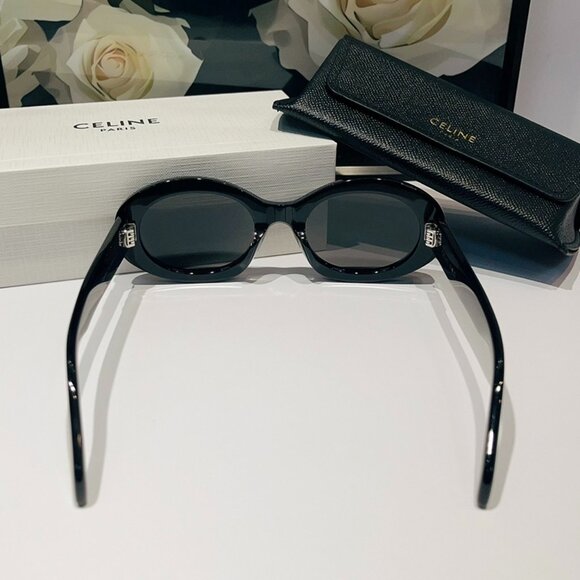 Celine Triomphe Oval Black Sunglasses main image 3